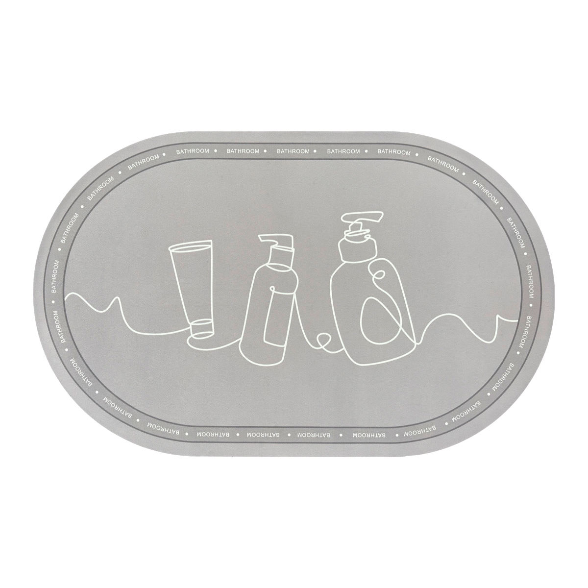 Oval Cinza - 55530