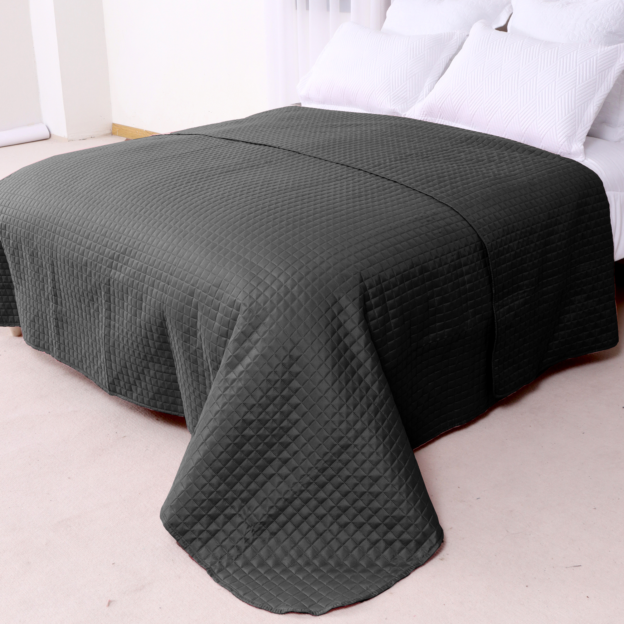 ambiente cinza escuro quadrados