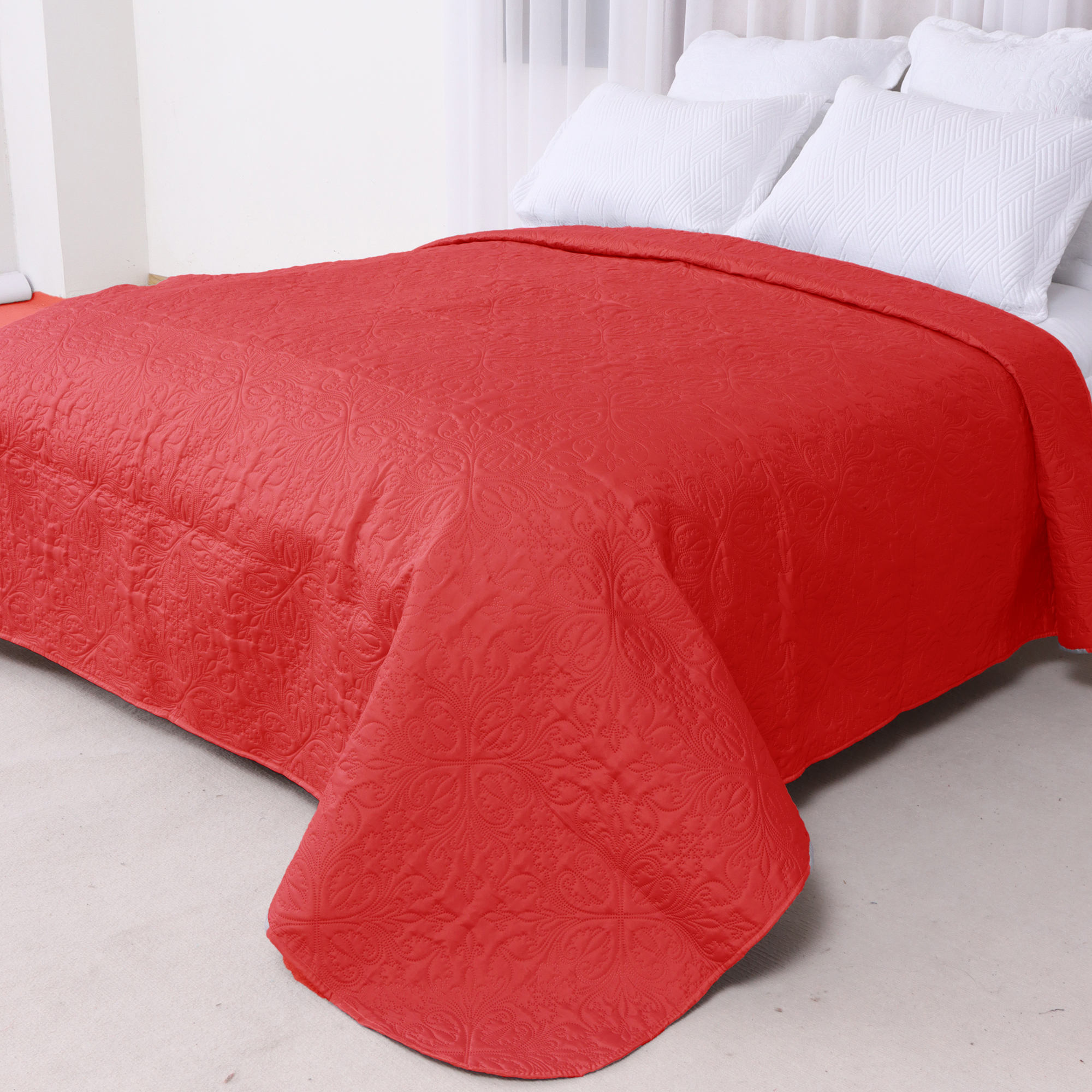 ambiente vermelho floral